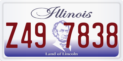 IL license plate Z497838