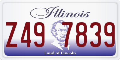 IL license plate Z497839