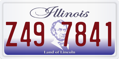 IL license plate Z497841