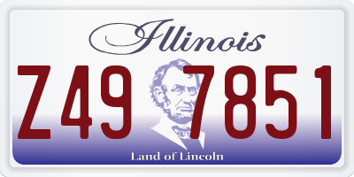 IL license plate Z497851