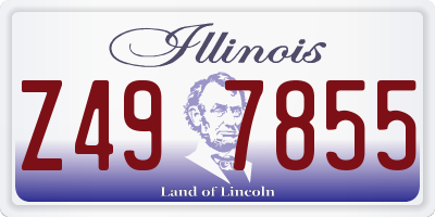 IL license plate Z497855