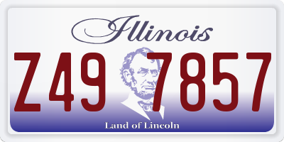 IL license plate Z497857