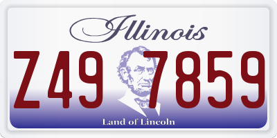 IL license plate Z497859