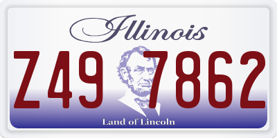 IL license plate Z497862