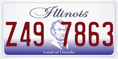 IL license plate Z497863