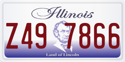 IL license plate Z497866