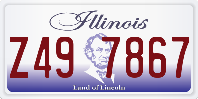 IL license plate Z497867