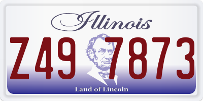 IL license plate Z497873