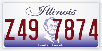 IL license plate Z497874