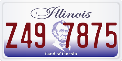 IL license plate Z497875
