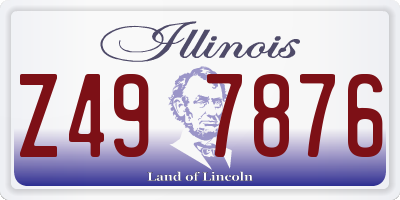 IL license plate Z497876