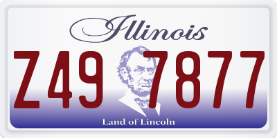 IL license plate Z497877