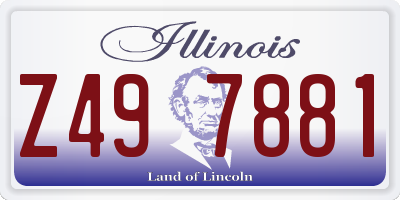IL license plate Z497881
