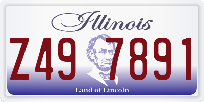 IL license plate Z497891
