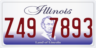 IL license plate Z497893