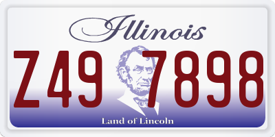 IL license plate Z497898