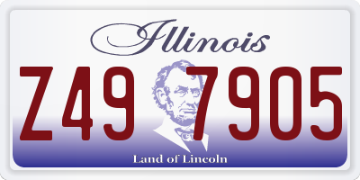IL license plate Z497905