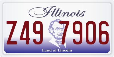 IL license plate Z497906