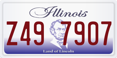 IL license plate Z497907