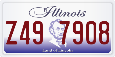 IL license plate Z497908