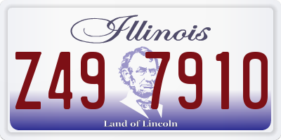 IL license plate Z497910