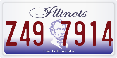 IL license plate Z497914