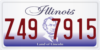 IL license plate Z497915