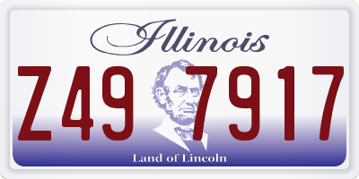 IL license plate Z497917