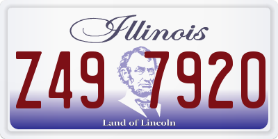 IL license plate Z497920
