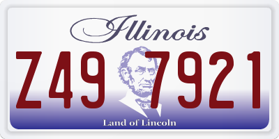 IL license plate Z497921