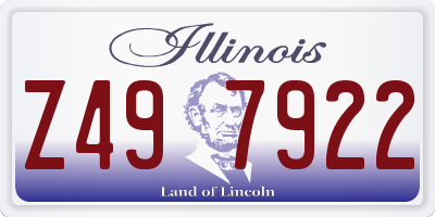 IL license plate Z497922