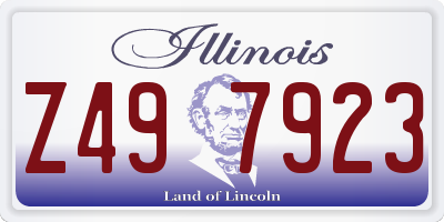 IL license plate Z497923