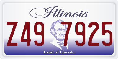 IL license plate Z497925