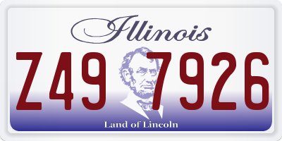IL license plate Z497926
