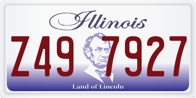 IL license plate Z497927