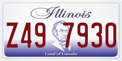 IL license plate Z497930