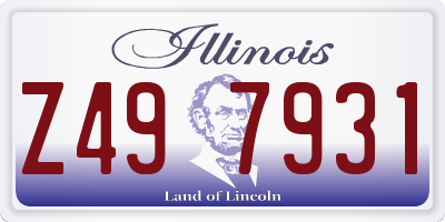 IL license plate Z497931