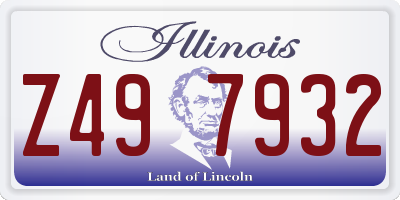 IL license plate Z497932