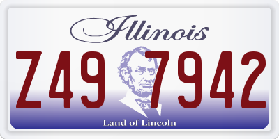 IL license plate Z497942