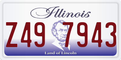 IL license plate Z497943