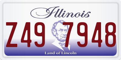 IL license plate Z497948