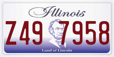 IL license plate Z497958