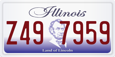 IL license plate Z497959
