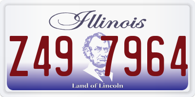 IL license plate Z497964