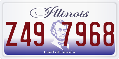 IL license plate Z497968