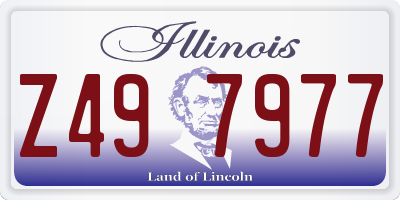IL license plate Z497977