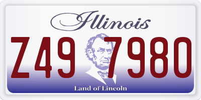 IL license plate Z497980