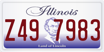 IL license plate Z497983