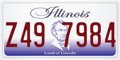 IL license plate Z497984
