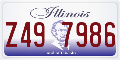 IL license plate Z497986